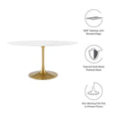 Lippa 60" Oval Wood Dining Table