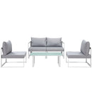 Fortuna 5 Piece Outdoor Patio Sectional Sofa Set