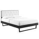 Bridgette King Wood Platform Bed With Angular Frame