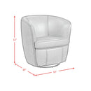 Vito Swivel Chair in Pebble Cream