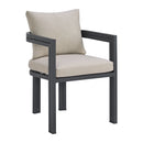 Playa Standard Height Dining Set in Dark Grey-Table and Four Chairs