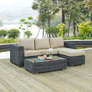 Summon 3 Piece Outdoor Patio Sunbrella� Sectional Set