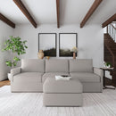 Flex Sofa with Narrow Arm and Ottoman - Michael's Discount Furniture
