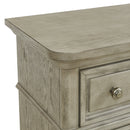 Whit-Ash Bedroom Set with 2 Nightstands in Light Grey