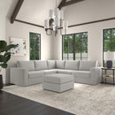 Flex 5-Seat Sectional with Wide Arm and Ottoman - Michael's Discount Furniture