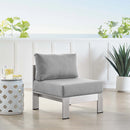 Shore Sunbrella� Fabric Aluminum Outdoor Patio Armless Chair