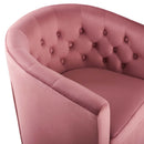 Prospect Tufted Performance Velvet Swivel Armchair