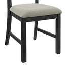 Garcia 6PC Dining Set with Table, 4 Chairs, and Bench in Black