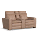 Dutch Power Reclining Loveseat with Console, Power Headrest & Lumbar - 5000009797 - Michael's Discount Furniture