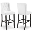 Baronet Bar Stool Faux Leather Set of 2
