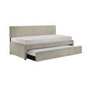 Arden Twin Daybed with Trundle in Corduroy Beige