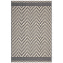 Optica Chevron With End Borders 8x10 Indoor and Outdoor Area Rug