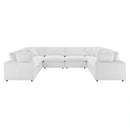 Commix Down Filled Overstuffed Performance Velvet 8-Piece Sectional Sofa