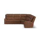 Linden Latitudes Power Reclining Sectional with Power Headrests & Lumbar