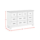 Farmington 9-Drawer Dresser in Medium Brown and Washed Stone