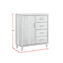 Malibu 4-Drawer Chest in Walnut