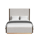 Brisbane UPH Bed with Boucle Beige and LED