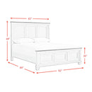 Farmington Panel Bed in Medium Brown and Washed Stone