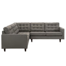 Empress 3 Piece Upholstered Fabric Sectional Sofa Set