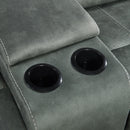 Sorrento 2PC Living Room Set in FB367 Charcoal-Sofa & Loveseat