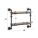 Wall Rack w/2 Shelves