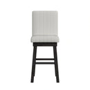 Jemma Swivel Bar Stool with Beige Linen in Dark Espresso (2 Per Carton)