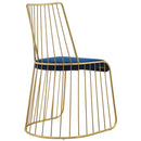Rivulet Gold Stainless Steel Performance Velvet Dining Chair Set of 2