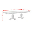 Madison Park Rectangular Dining Table with 2 18" Leaves in Walnut