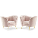 Opportunity Performance Velvet Armchair Set of 2