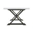 Lexi Dining Table in Espresso Base / White Marble Top