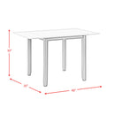 Martin 3 pc Drop Leaf Dining Set (Black Base)
