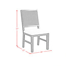 Bahama Breeze Dining Chair with White Fabric in Black (2 Per Carton)