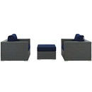 Sojourn 3 Piece Outdoor Patio Sunbrella� Sectional Set