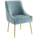 Discern Pleated Back Upholstered Performance Velvet Dining Chair