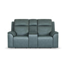 Vernon Latitudes Power Reclining Loveseat with Console, Power Headrests, Lumbar, Heat & Massage - 5000008267