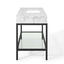 Kingsley 50" Black Stainless Steel Bathroom Vanity