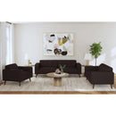 Destiny Chair with Wood Front in Pebble Brown