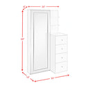 Vancouver Floor Mirror With Storage in White