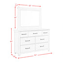 Scott Dresser & Mirror Set White Finish