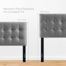 Lily Biscuit Tufted Twin Performance Velvet Headboard