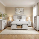 Scott Nightstand W/USB White Finish