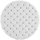 Amour Upholstered Vinyl Ottoman
