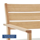 Breton Outdoor Patio Ash Wood Armchair Set of 2
