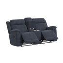 Striker Loveseat w/Console in Bristol Cobalt
