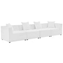 Saybrook Outdoor Patio Upholstered 4-Piece Sectional Sofa
