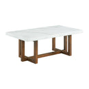 Morris 2PC Occasional Marble Table Set in White