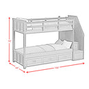 Hampton Kids Over Bunk with Staircase and Trundle