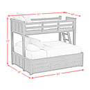 Hampton Kids Over Bunk with Ladder and Trundle