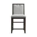 Elodie Counter Chair with Grey Fabric in Charcoal (2 Per Carton)