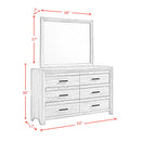 Ellen Dresser & Mirror Set White